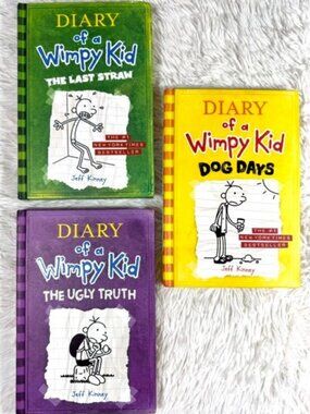 Set of 3 Diary of a Wimpy Kid The Last Straw #3 Dog Days #4 The Ugly Truth #5
